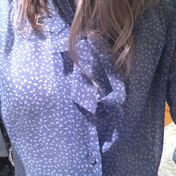 Blue Polkadot Blouse | Business Cash | boho prep - Picture 3 of 6